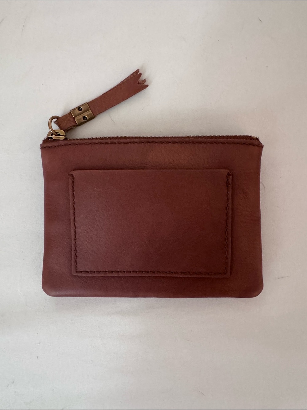 Madewell Leather Zip Card Wallet Pouch